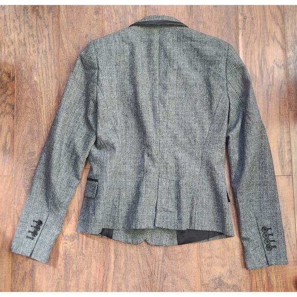 Zara Houndstooth Crop Blazer Fitted Womens Size S - Picture 4 of 8